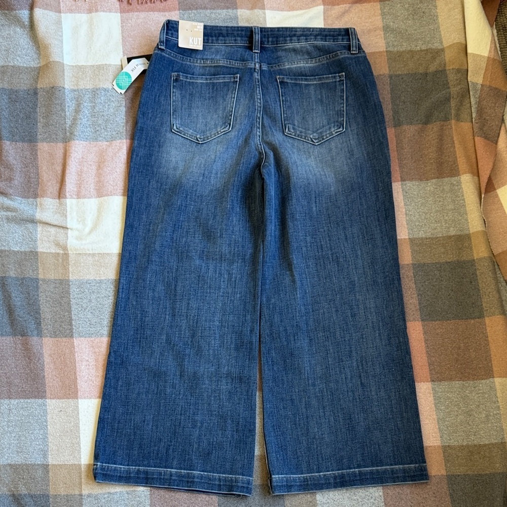 Kut from the Kloth Meg Blue Wide Leg Jeans - Picture 11 of 13